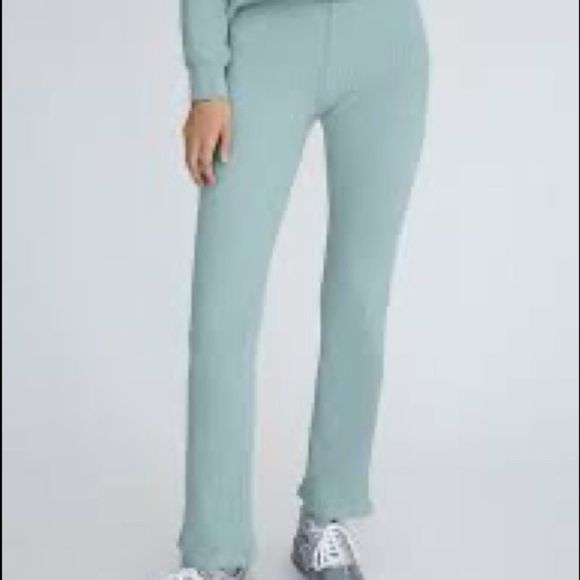 Wilfred Parker Pant Waffle Knit Organic Cotton Lounge Pants in Dream Blue XL - Picture 2 of 7